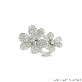 Van Cleef & Arpels White Gold Diamond Frivole Between The Finger Ring VCARB67500 Van Cleef & Arpels White Gold Diamond Frivole Between The Finger Ring VCARB67500